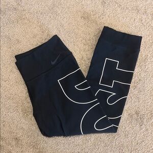 Nike Black Leggings with “Just Do It” print